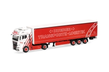 Herpa 321259 - H0 - MAN Gardinen-Satttelzug TGX GX Hueber